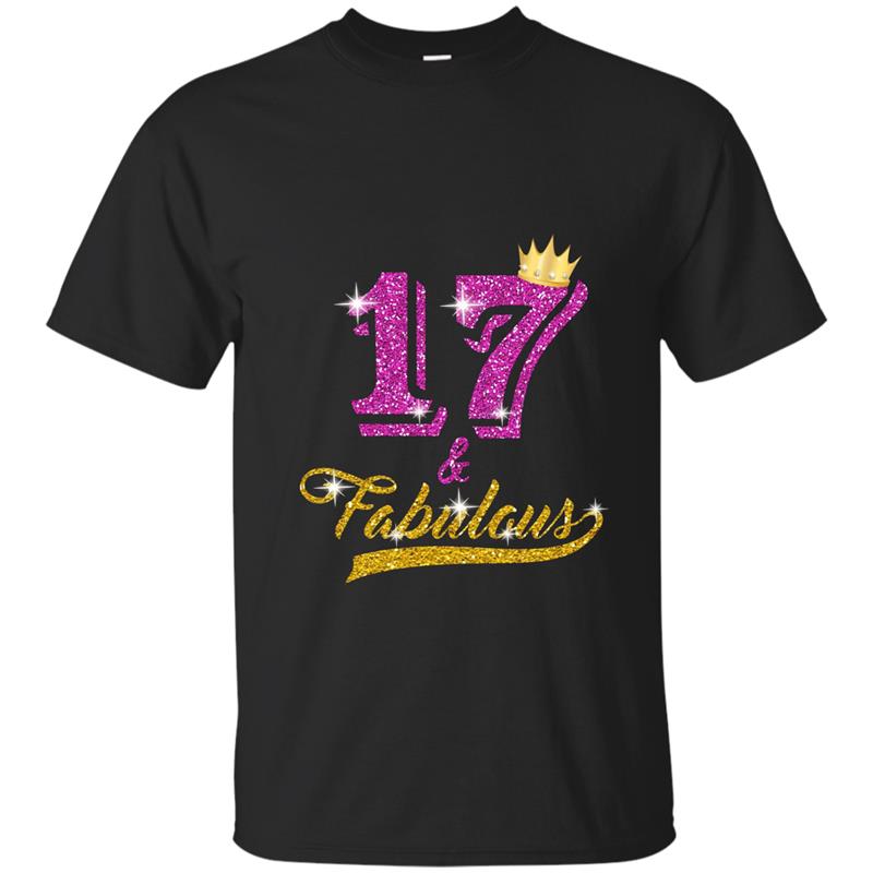 17 and Fabulous 17 years old B-day 17th Birthday Gift-PL L T-shirt-mt