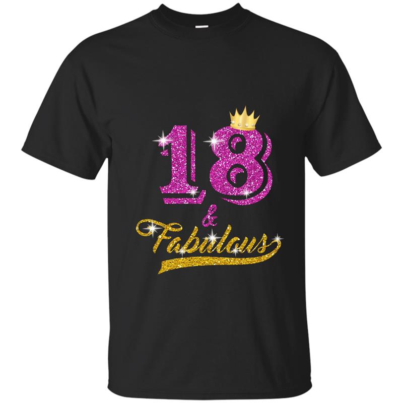 18 and Fabulous 18 years old B-day 18th Birthday Gift T-shirt-mt