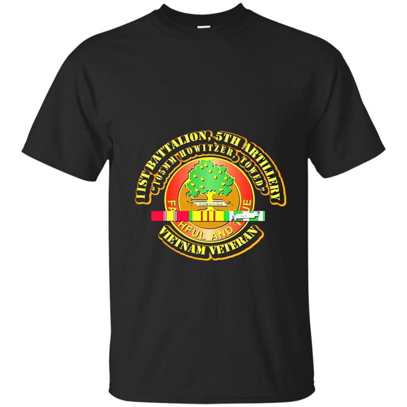 1st Battalion, 5th Artillery (105mm Howitzer, Towed) Tshirt-RT T-shirt-mt