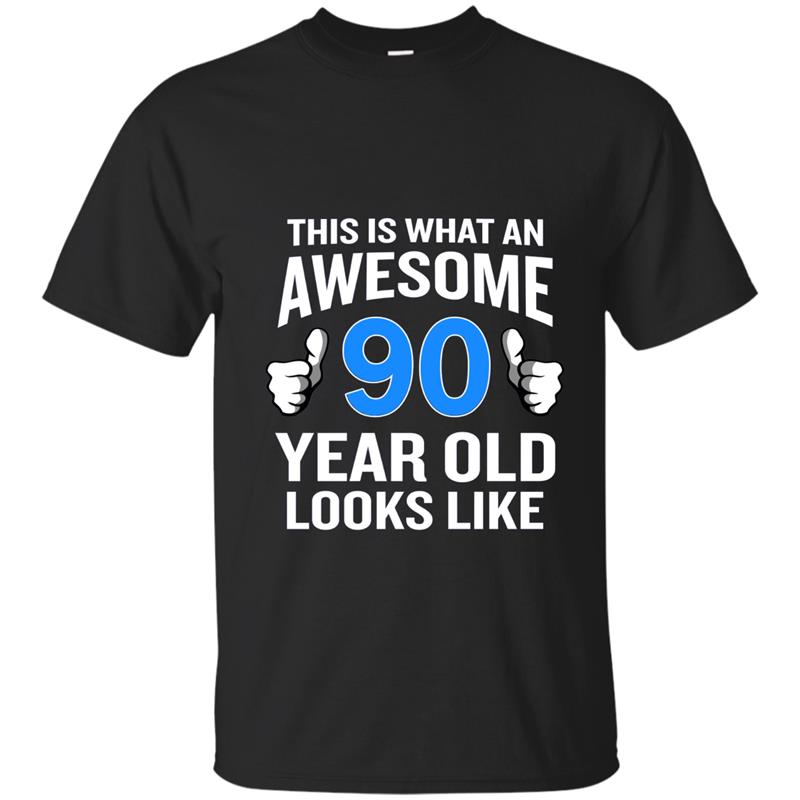 90 Year Old Birthday T-Shirt Funny Senior Man or Woman Gift T-shirt-mt