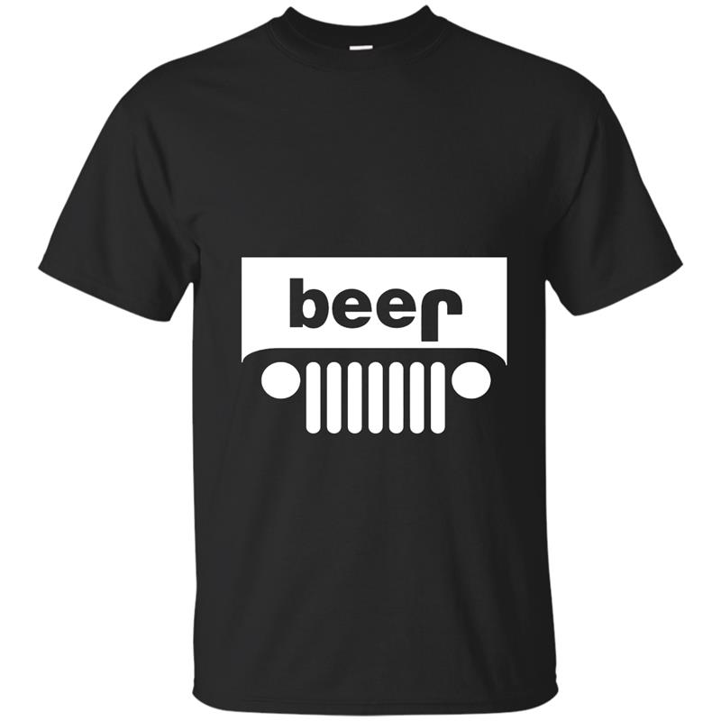 Adult Beer Jeep Funny Drinking T-Shirt - PREMIUM QUALITY-CD T-shirt-mt