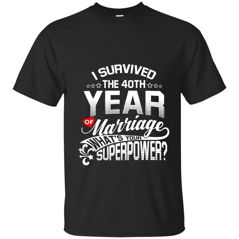 Anniversary Gift 40th 40 years Wedding Marriage T-Shirt-TD T-shirt-mt