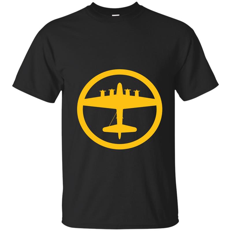 B-17 Flying Fortress Yellow World War II Airplane T-Shirt T-shirt-mt