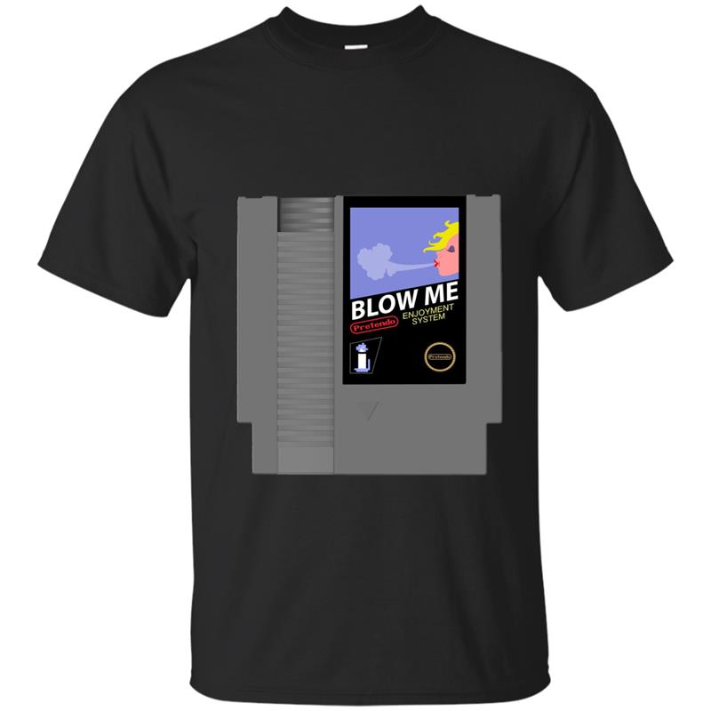 Blow Me 80_s Retro Video Game Parody T-Shirt T-shirt-mt