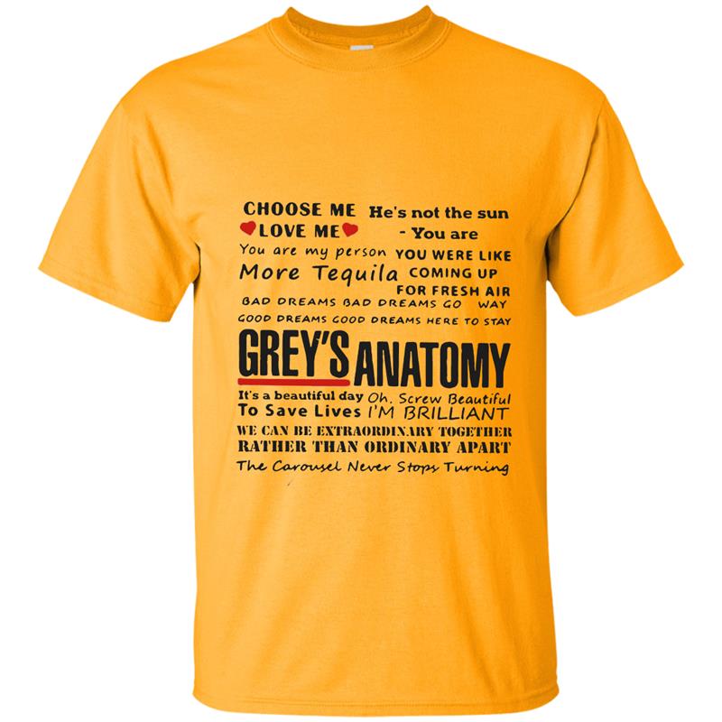 Choose me love me Grey Anatomy shirt Hoodie L T-shirt-mt