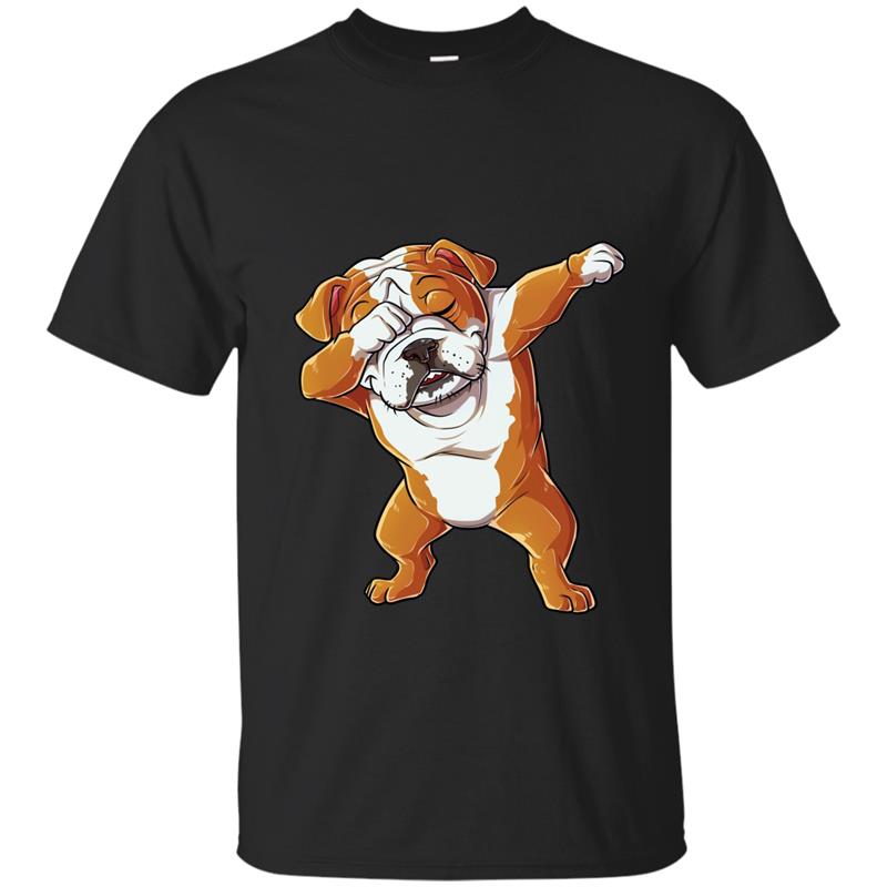 Dabbing English Bulldog T shirt Men Dab Dance Puppy Lover T-shirt-mt