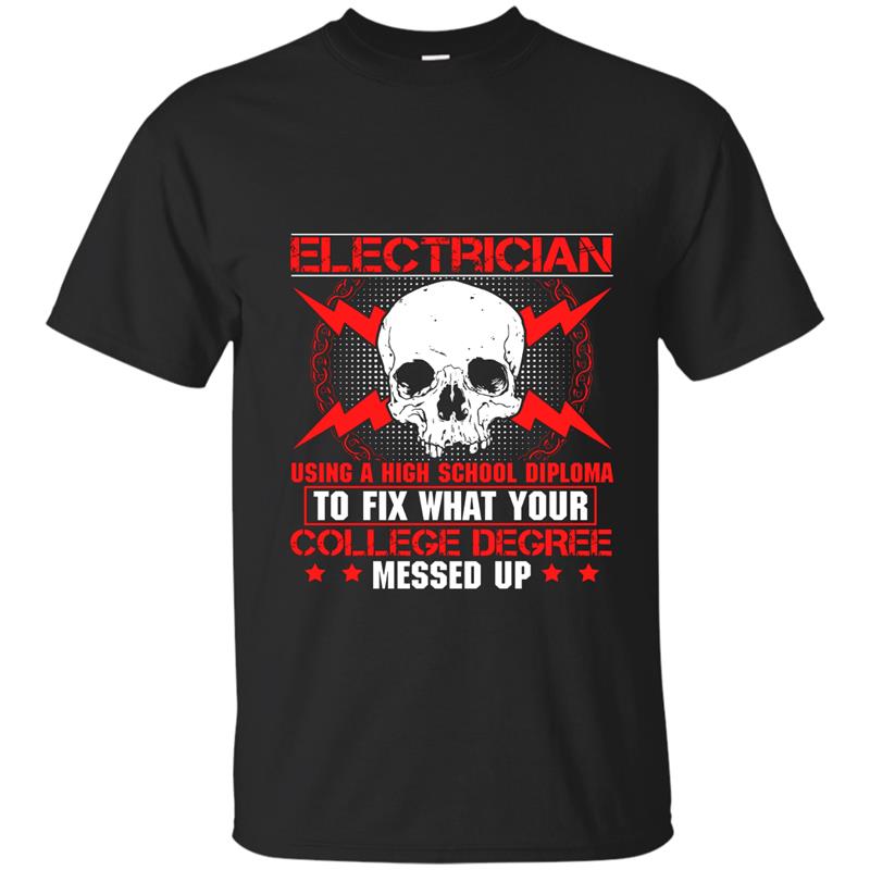 Funny Electrician Shirts for MenDadHusband Birthday Gifts-TJ T-shirt-mt