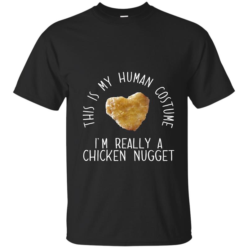 Funny Human Costume Chicken Nugget T-Shirt T-shirt-mt
