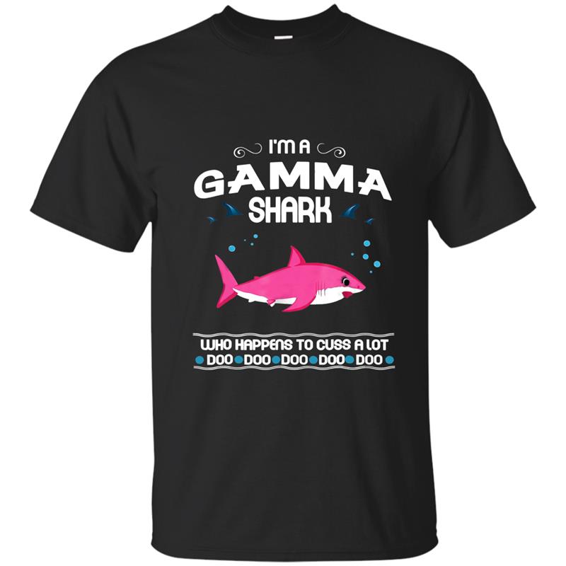 Gamma Shark Mommy Daddy Matching Family Shark T-shirt T-shirt-mt