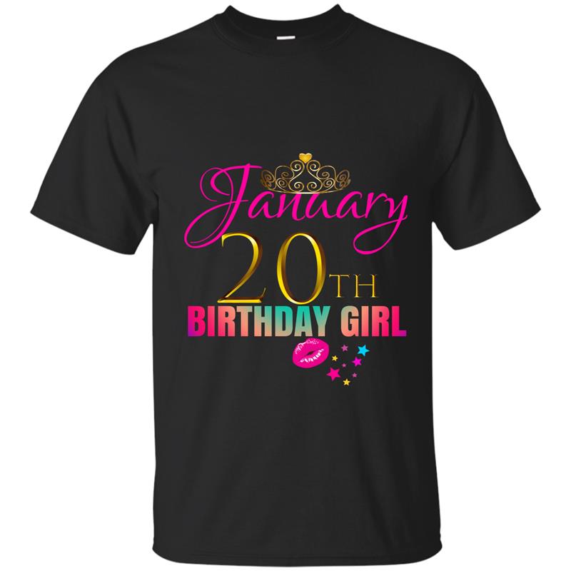 Girly Cute- January 20th Birthday Girl Women Party Shirt T-shirt-mt