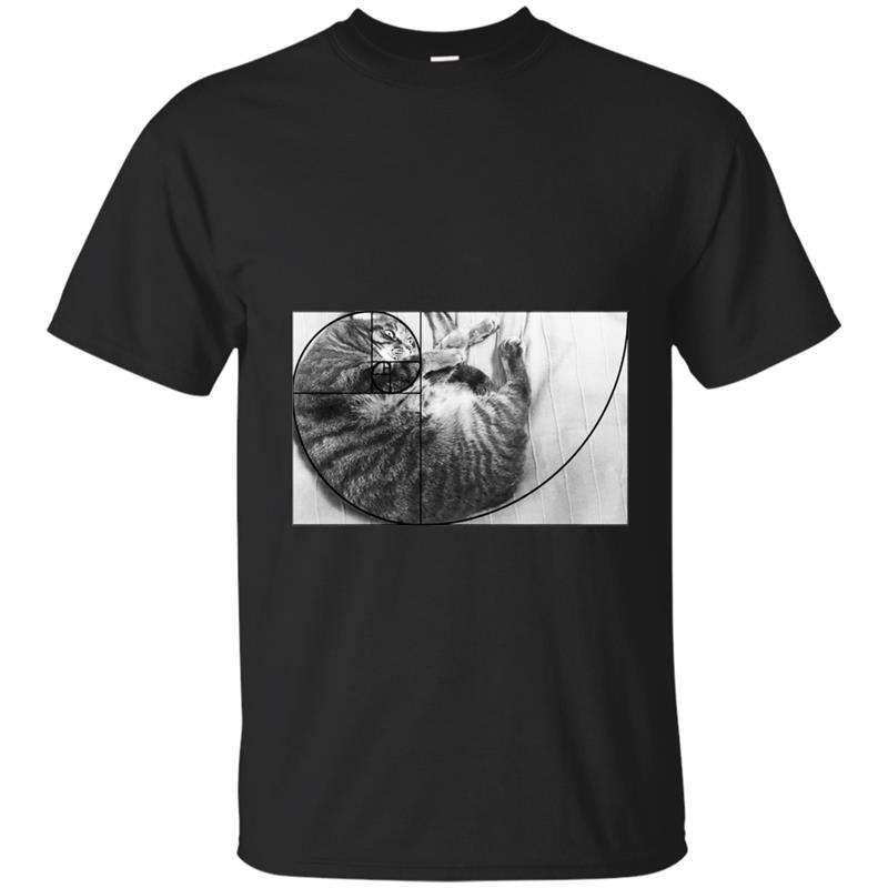 Golden Ratio Cat T-Shirt Fibonacci Spiral Funny Math Kitty-azvn T-shirt-mt