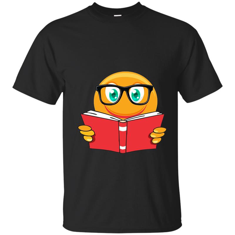  I Love Emoji Reading Teacher Shirt Gifts Reader Book Lover-ANZ T-shirt-mt