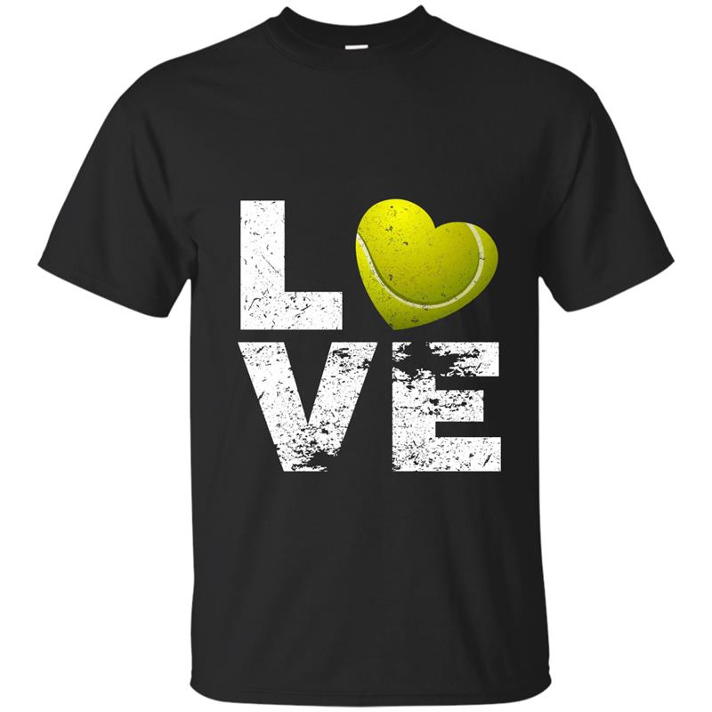 I Love Tennis Sweat Shirt Tennis Moms Dads Kids Tennis Gift-alottee T-shirt-mt