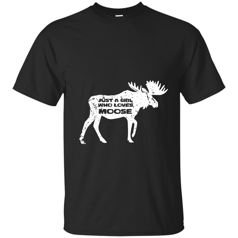Just A Girl Who Loves Moose Hoodie T-shirt-mt