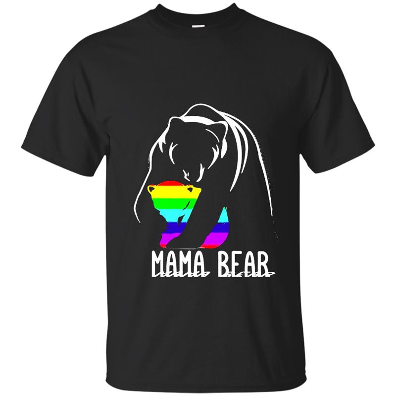 mama bear mum mom gay pride lesbian lgbt flag 2017 t shirt-RT T-shirt-mt