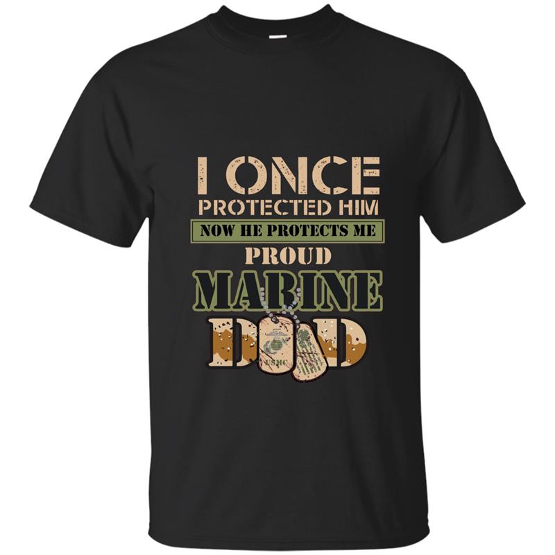 Mens Proud Marine Dad of his Military Son T-Shirt-TD T-shirt-mt