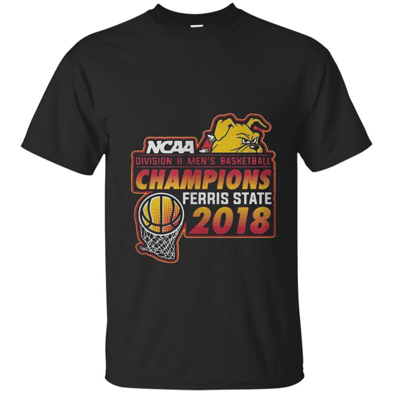 NCAA Division II Men_s Basketball Champion Ferris State 2018 T-shirt-mt