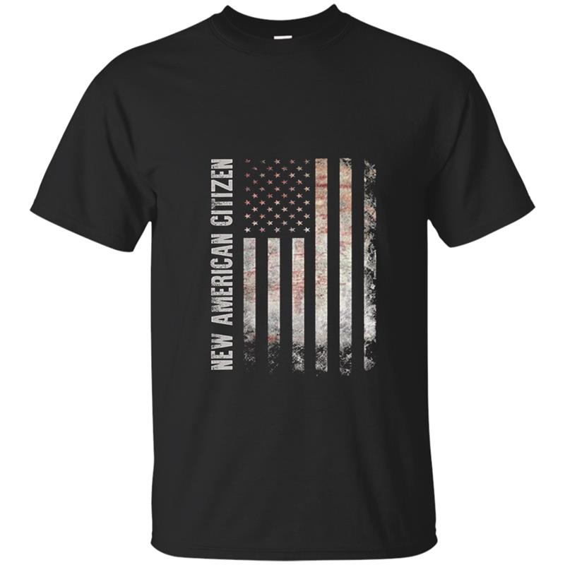 New American Citizen USA Distressed Flag Citizenship T-shirt-mt