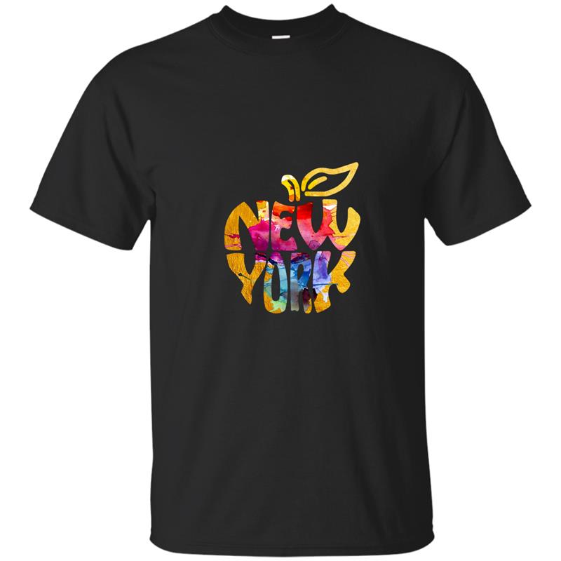 NYC Hoodie, New York Gifts. Big Apple Watercolor T-shirt-mt