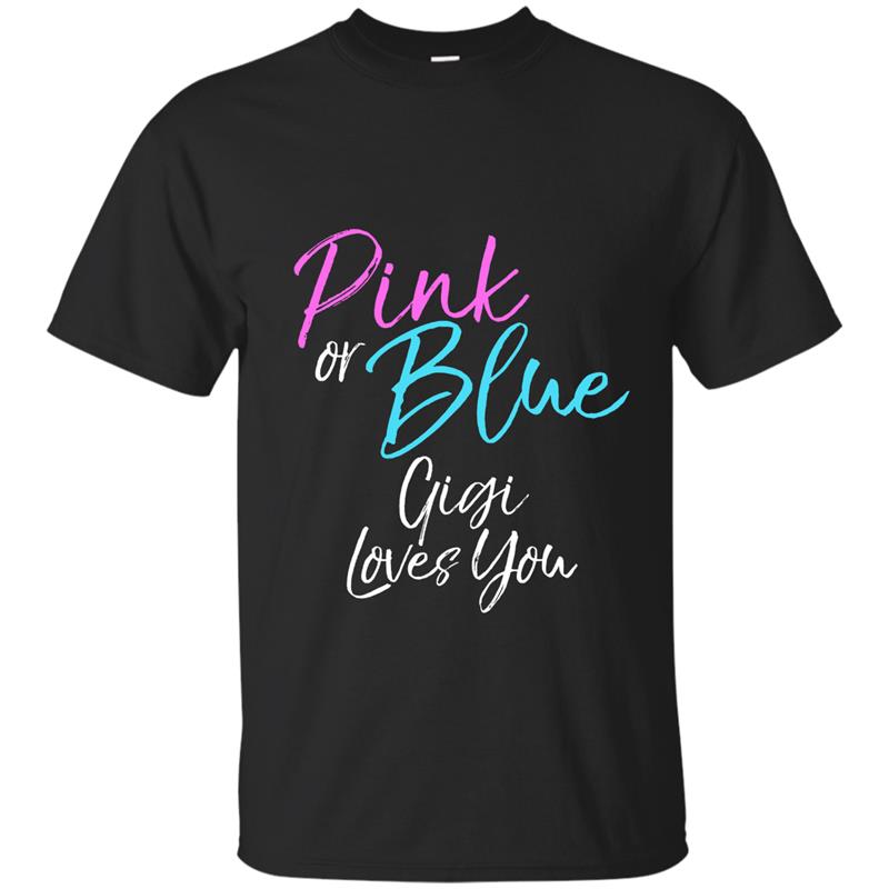 Pink or Blue Gigi Loves You Shirt Fun Cute Gender Reveal Tee-ANZ T-shirt-mt
