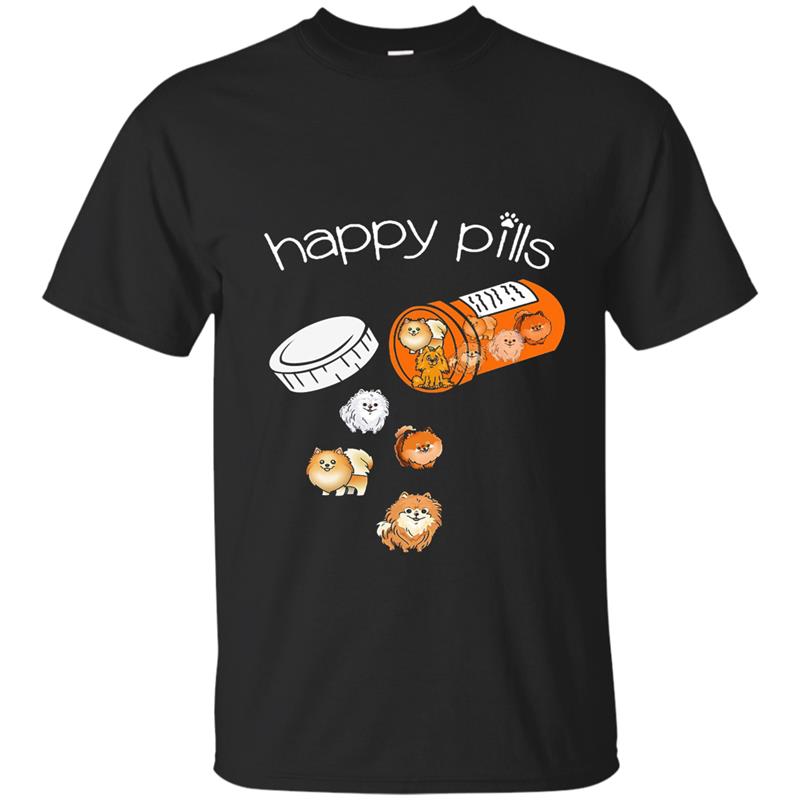 Pomeranian Happy Pills T-shirt-mt