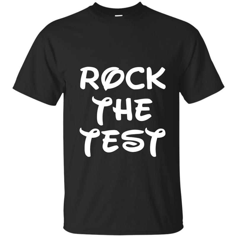 Rock The Test T-Shirt Funny School Professor Teacher Joke-Vaci T-shirt-mt