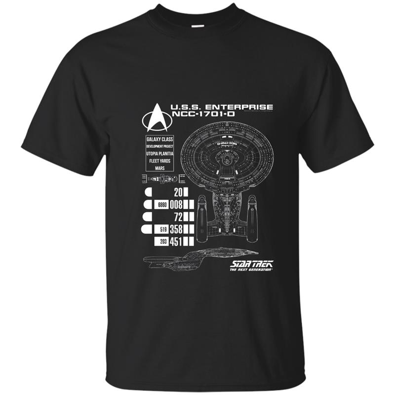 Star Trek Next Generation Enterprise Chart Graphic Hoodie-mt T-shirt-mt