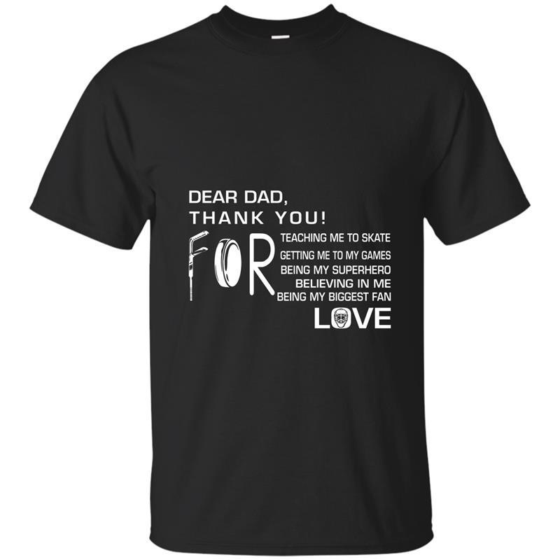 thank you hockey dad t-shirt T-shirt-mt