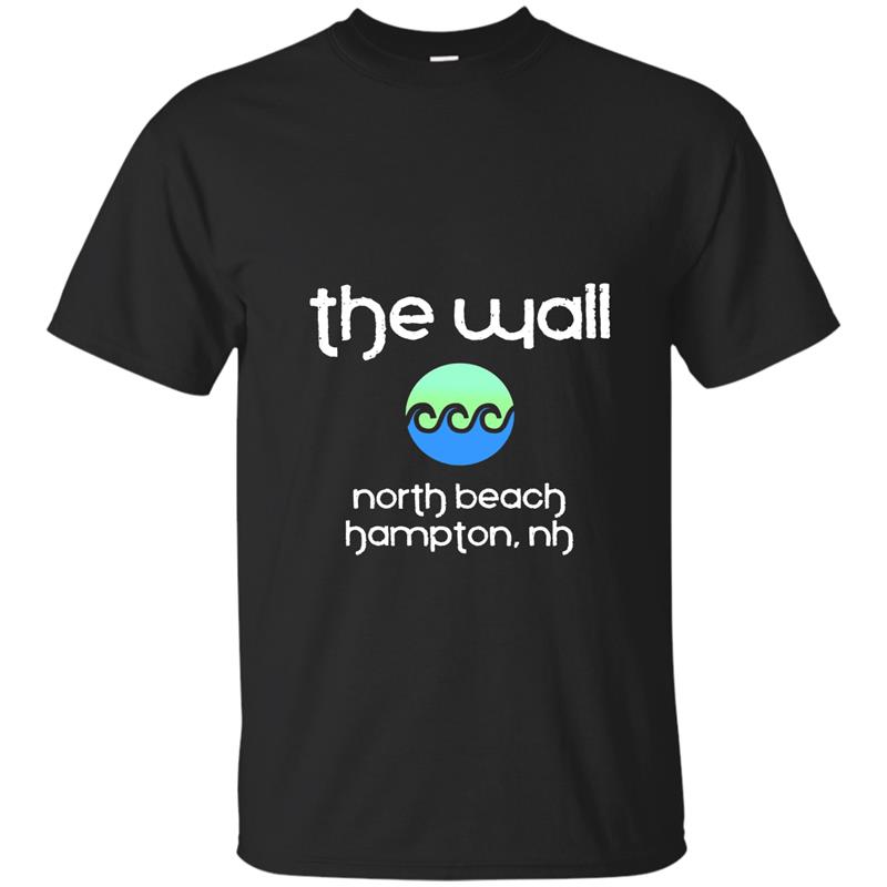 THE WALL NORTH BEACH Hampton New Hampshire Beach Surf TShirt T-shirt-mt