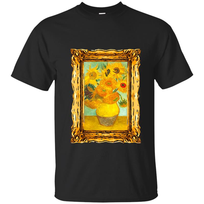 Van Gogh Sunflowers Painting Famous Art Vintage Retro Style-BN T-shirt-mt