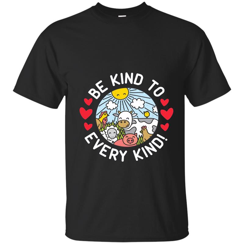 Vegan Sweatshirt With Farm Animals - Be Kind to Every Kind-anz T-shirt-mt
