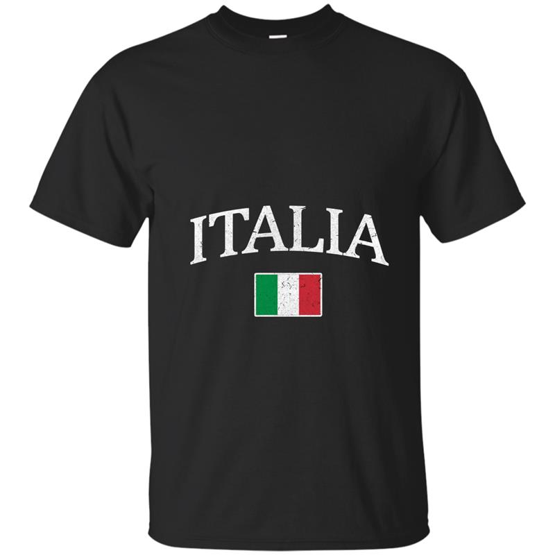 Vintage Italia T-shirt Italian Flag Tee Italy Graphic Design-FL T-shirt-mt