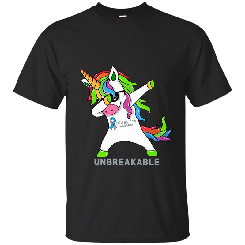 Warrior Unbreakable Unicorn Diabetes Awareness Premium Shirt-azv T-shirt-mt