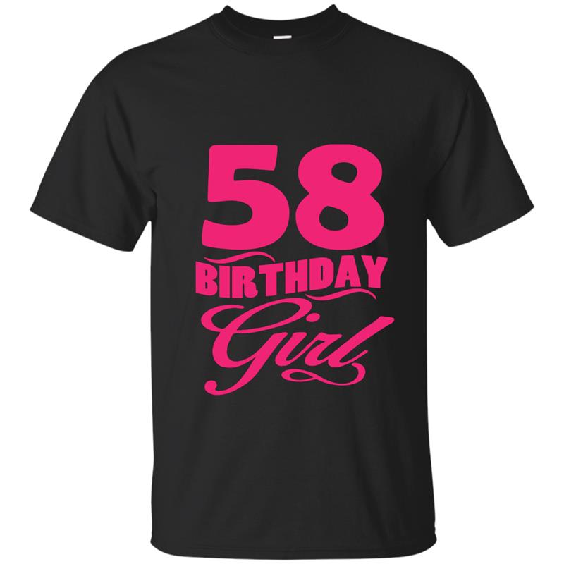 Womens 58th Birthday Girl 1959 Pink T-shirt T-shirt-mt