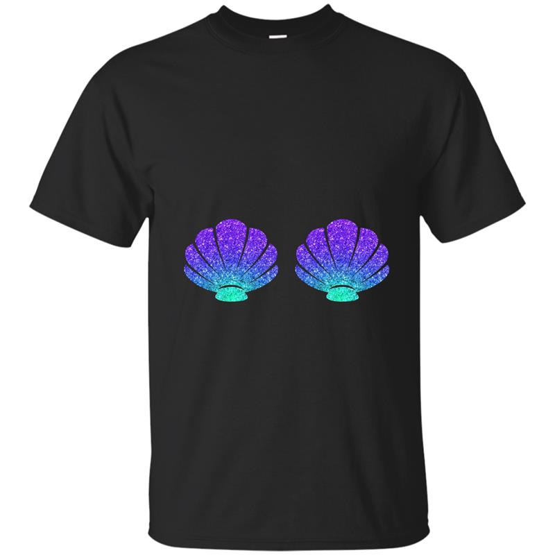 Womens Mermaid Shell Bra Shirt Sea Shell Top Bikini T-shirt-ANZ T-shirt-mt