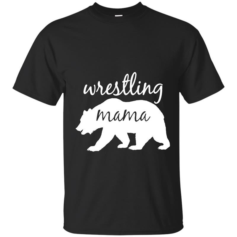 Wrestling Mama Bear T Shirt Wrestling Mom T Shirt-azv T-shirt-mt
