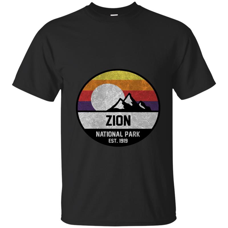 Zion National Park Retro Mountain Sweatshirt T-shirt-mt
