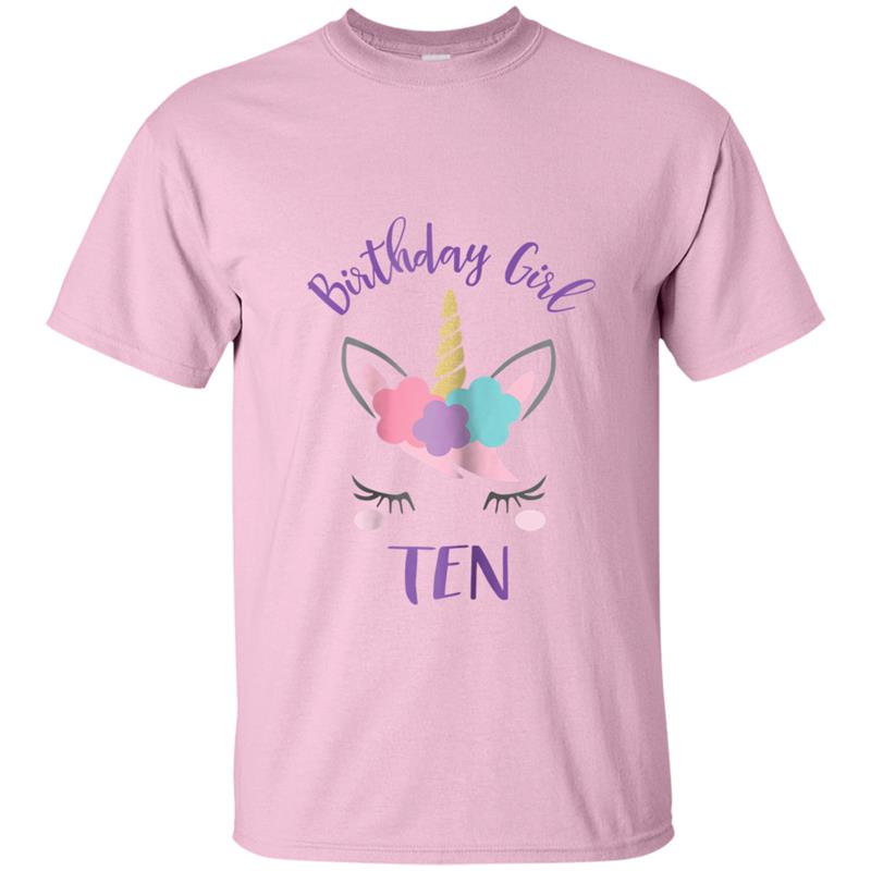 10th Birthday Unicorn Outfit, 10th Birthday Girl T-shirt-mt