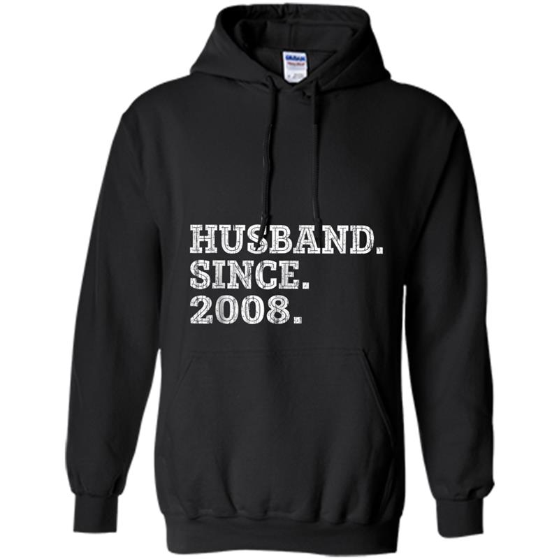 10th Wedding Anniversary Gifts - Husband Since 2008 Hoodie-mt