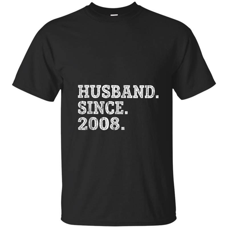 10th Wedding Anniversary Gifts - Husband Since 2008 T-shirt-mt