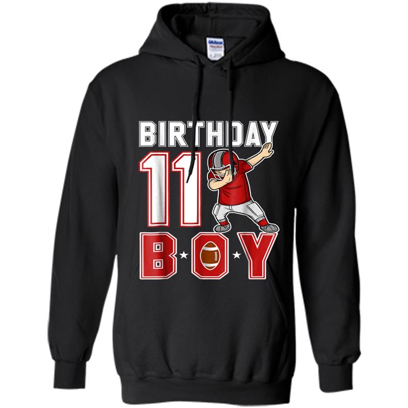 11 Year Old Birthday dabbing Football  11th Boy Gift Hoodie-mt