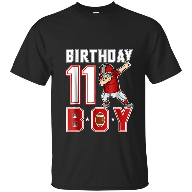 11 Year Old Birthday dabbing Football  11th Boy Gift T-shirt-mt