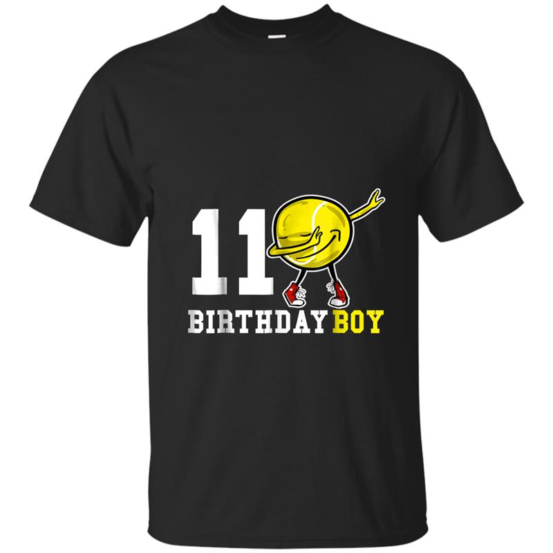 11 Year Old Birthday dabbing Tennis  11th Boy Gift T-shirt-mt