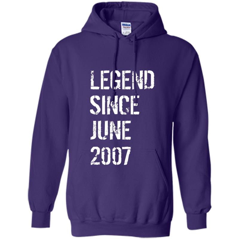 11 Year Old Gift  for Boys & Girls Born June 2007 Hoodie-mt