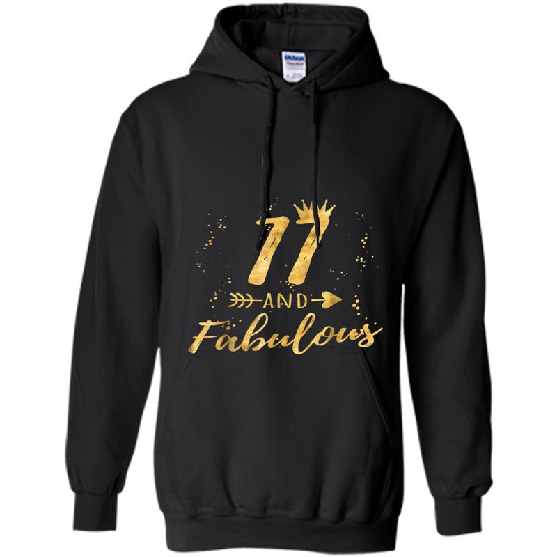 11th Birthday 11 and Fabulous Party Gold Gif for Girl Hoodie-mt