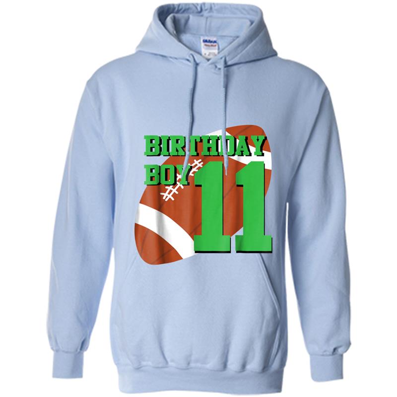 11th Birthday Football Boy   11 year old Field Players Hoodie-mt