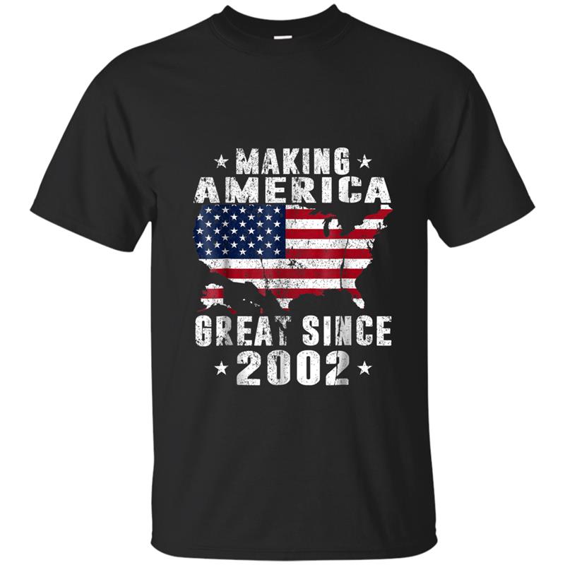 16th Birthday Gifts Making America Great Since 2002 T-shirt-mt