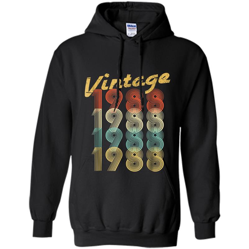 1988 Vintage Funny 30th Birthday Gif For Him or Her Hoodie-mt