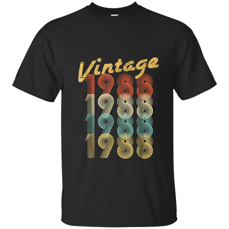 1988 Vintage Funny 30th Birthday Gif For Him or Her T-shirt-mt