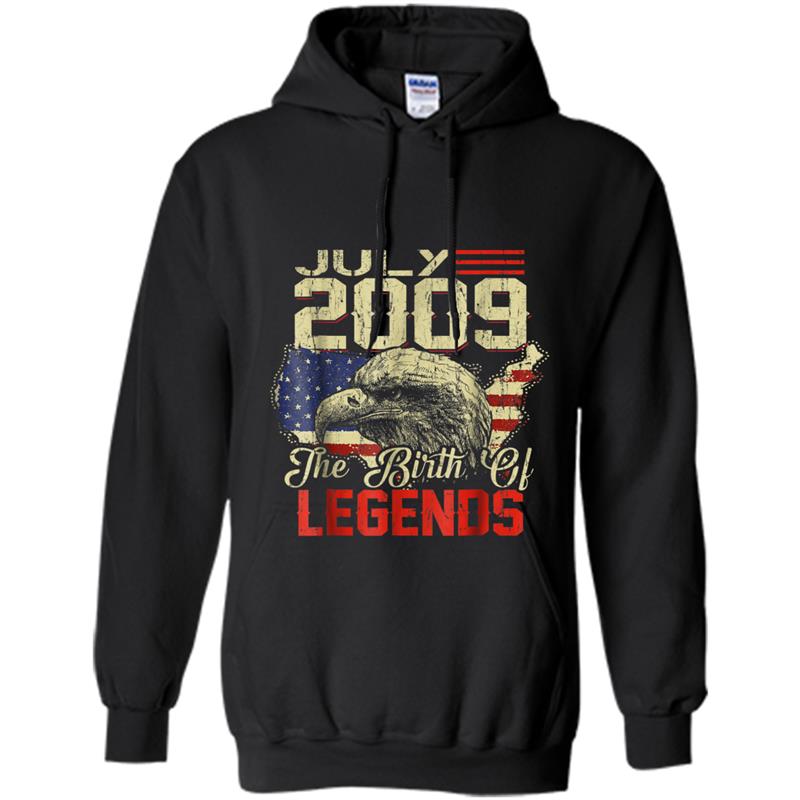 2009 JULY Vintage The Birth Of Legends Aged 9 Years Old Hoodie-mt